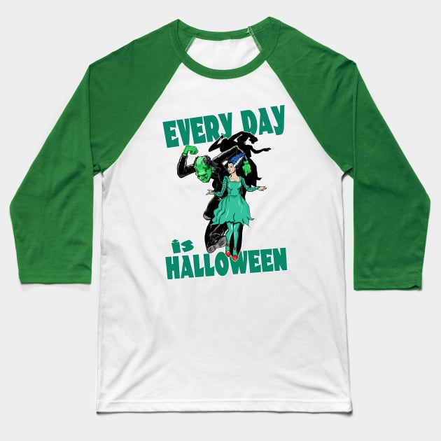 Every Day is Halloween Baseball T-Shirt by silentrob668